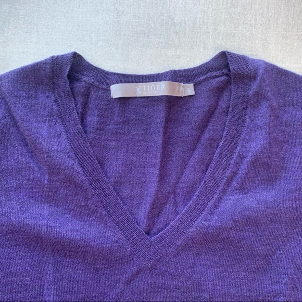 Tiger of Sweden Purple Wool Cardigan Sweater - XS